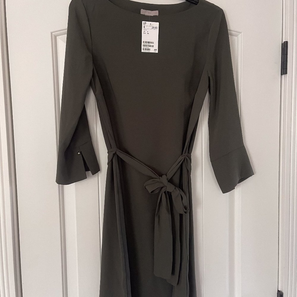 H&M Green Olive Dress Tunic 4